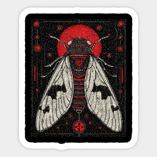 Mystic Cicada Rebirth Tarot Card | Goblincore Occult Symbol Sticker
